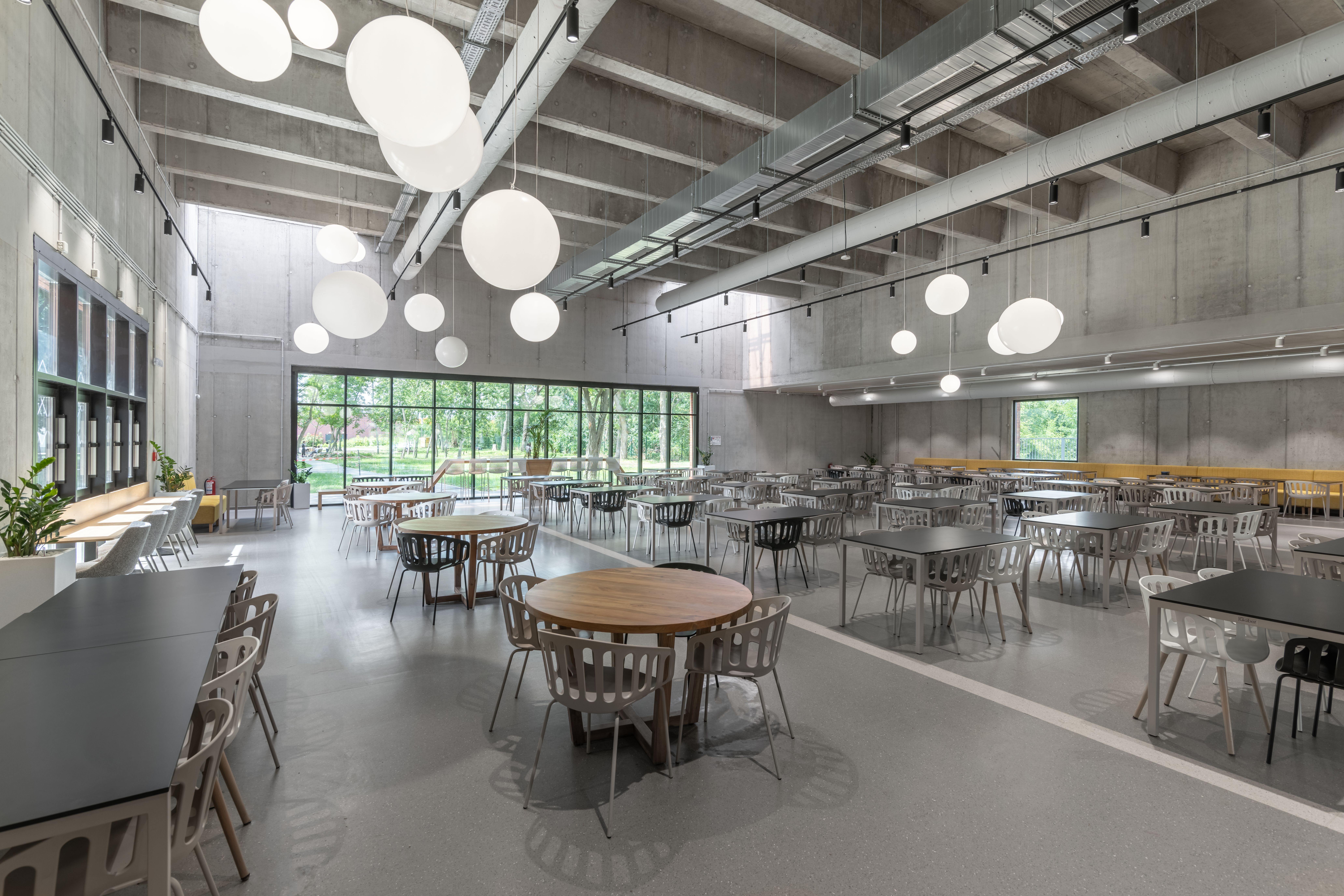 Modern dining hall at the British International School of Timișoara